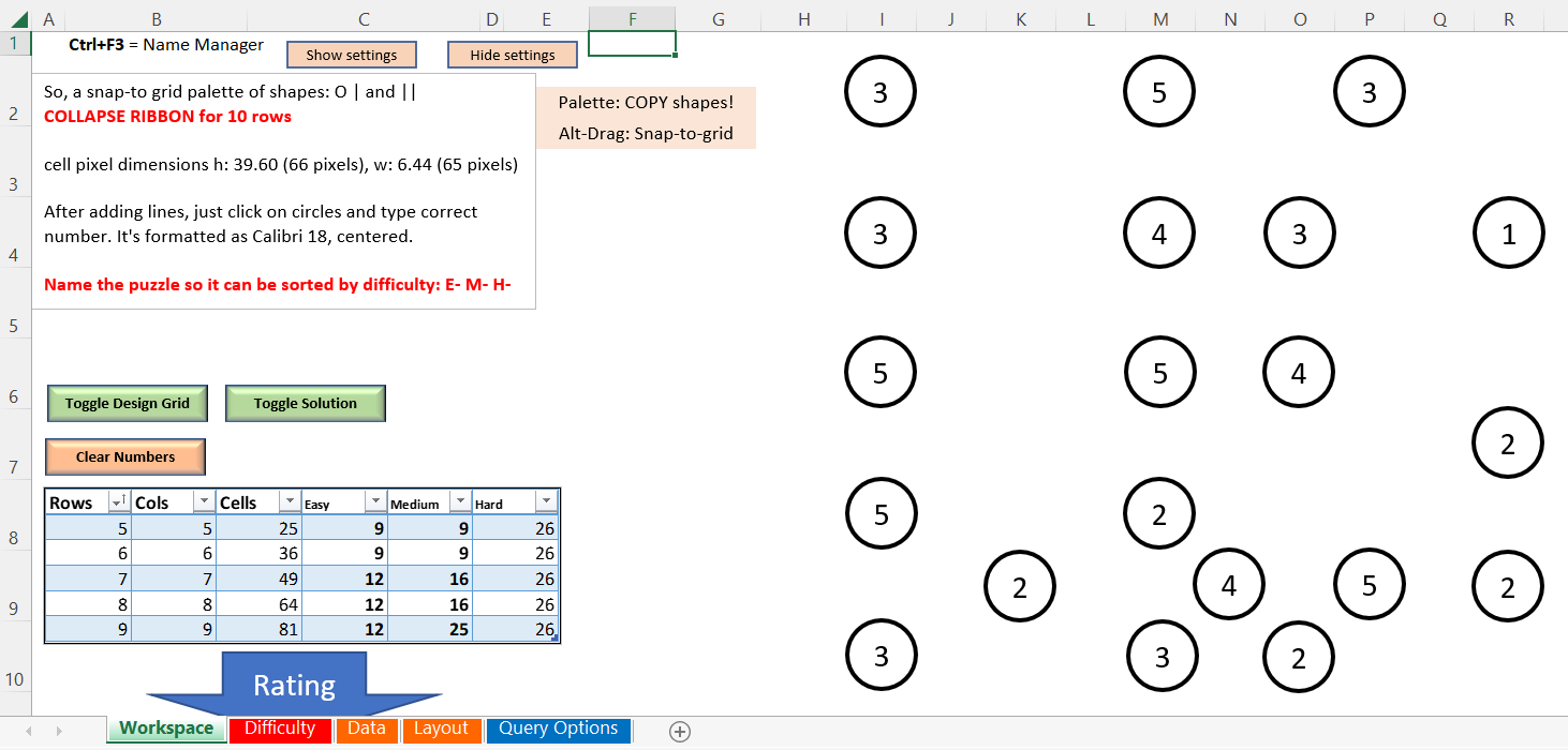 Puzzle Building in Microsoft Excel